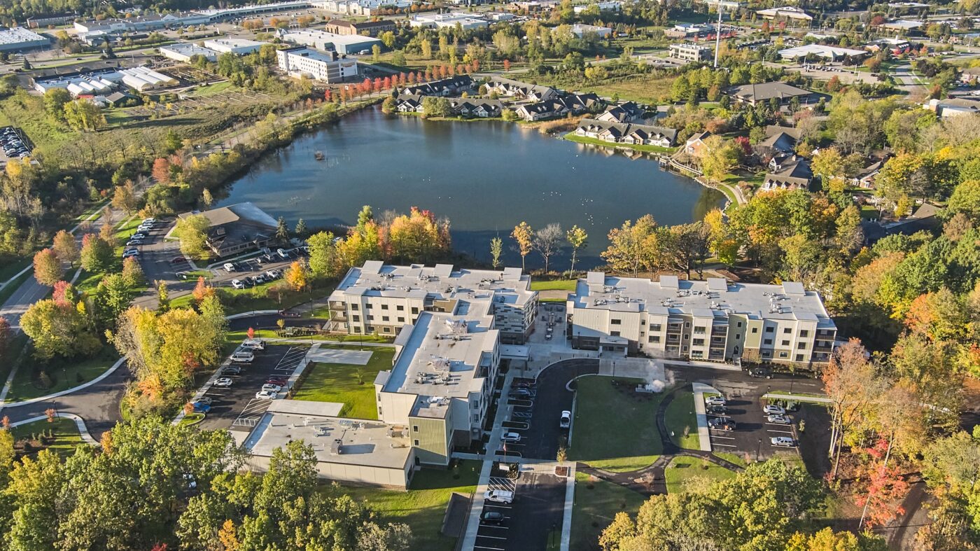 Clark at Keller Lake Aerial EV Construction