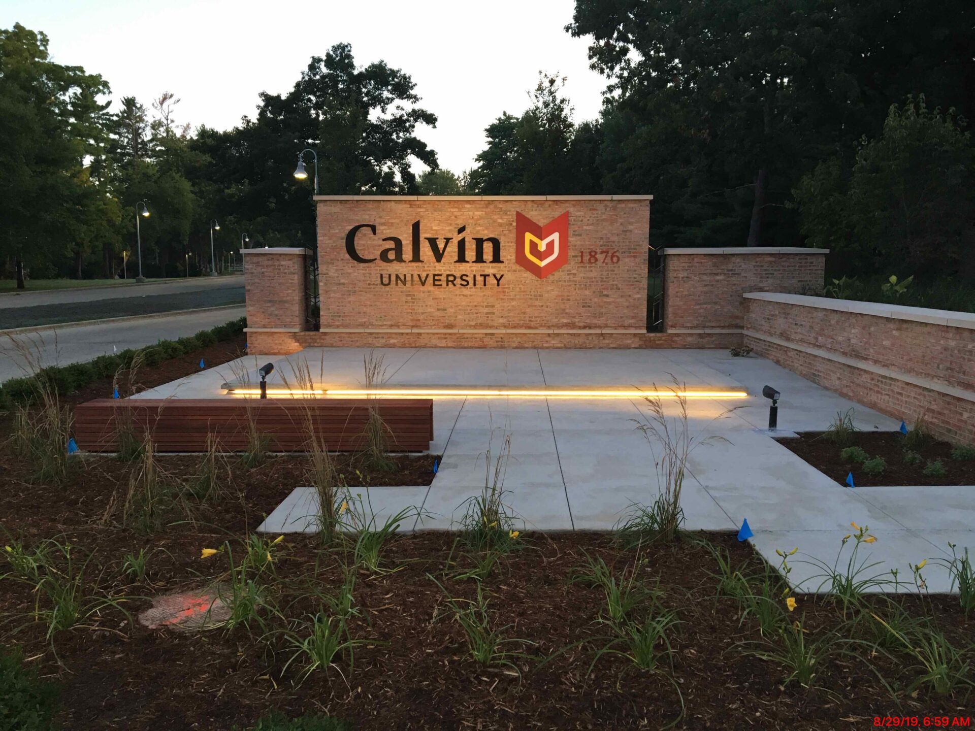 Calvin University Main Entrance Grand Rapids Michigan EV Construction