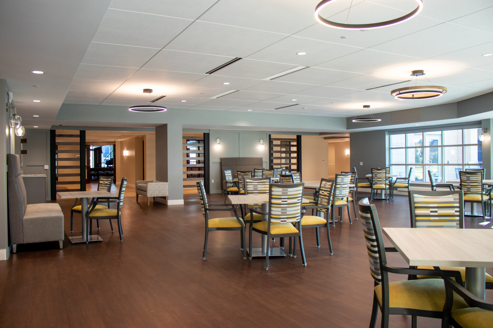 EV Construction Chrisman Company Sunset Retirement Waterford the Glens Expansion Chapel Cafe Senior Living Facility Assisted Gym