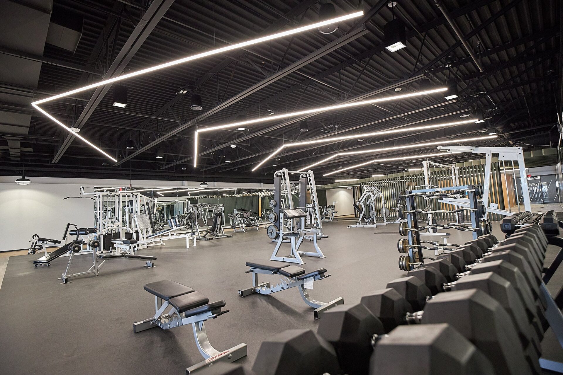 EV Construction Haworth Fitness Wellness Center Weights Cardio Employee Benefits Engagement Industrial Commercial Holland West Michigan Renovation