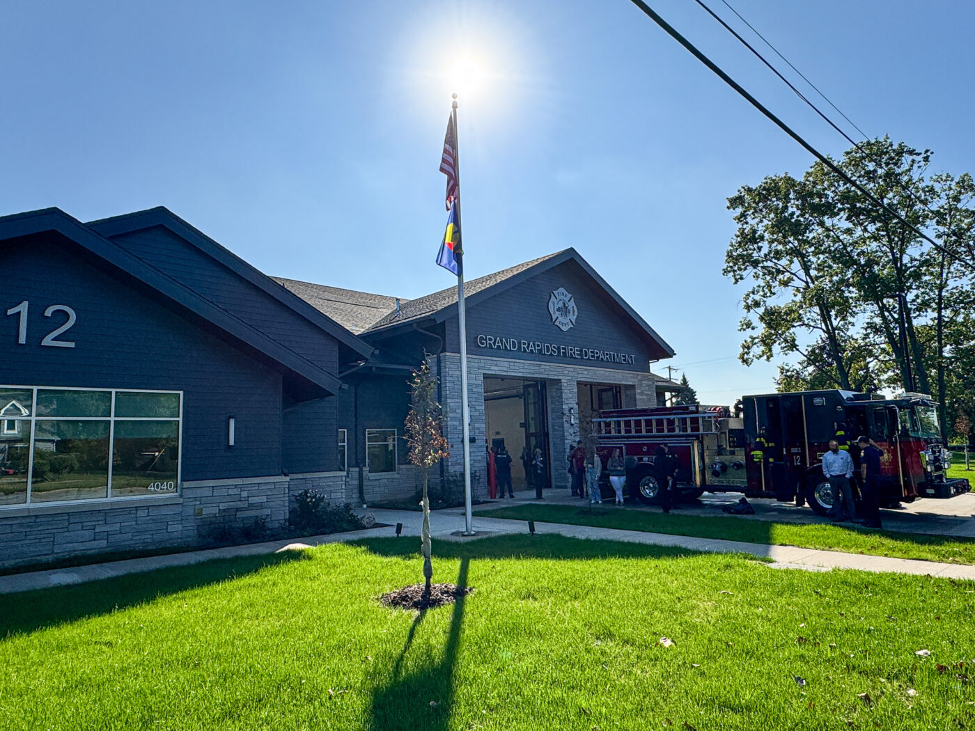 Grand Rapids Kendall Fire Station opening EV Construction
