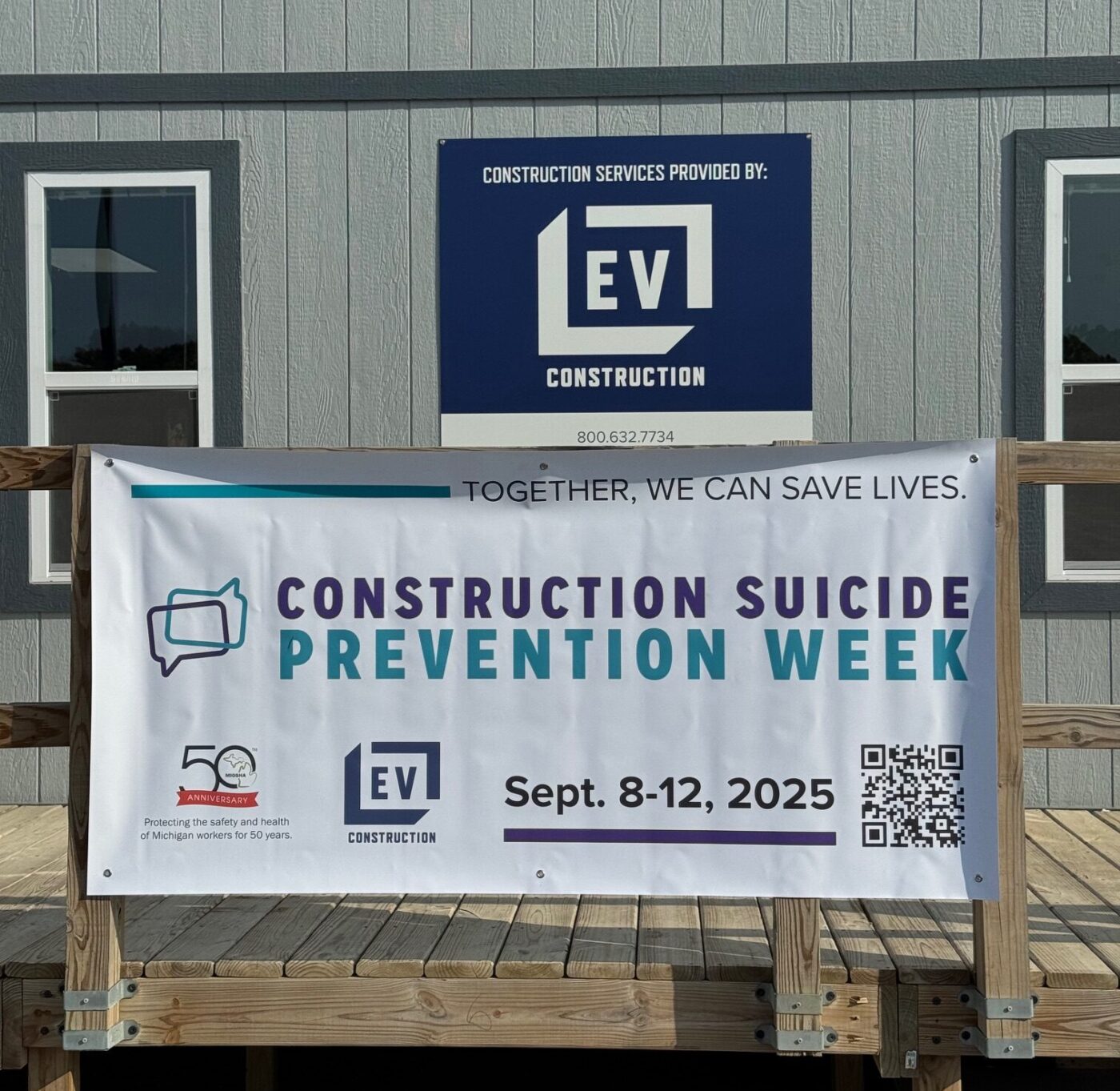 EV Construction joined organizations across the nation in observing Construction Suicide Prevention Week, raising awareness, reducing stigma, and promoting vital mental health supports in our industry.